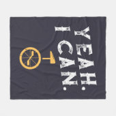 Ja, ik kan een Unicycle rijden Fleece Deken (Voorkant (Horizontaal))