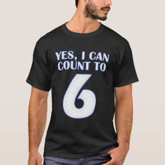 Ja Ik Kan Tellen Tot 6 Honkbal T-shirt