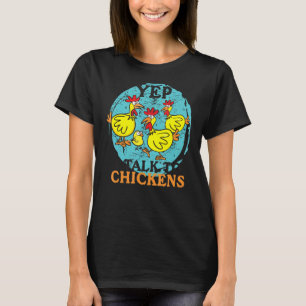Ja, ik praat met kippen Dieren voor mannen Boer T-shirt
