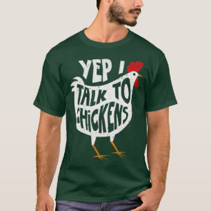Ja, ik praat met    kippenCute Chicken Buffs T-shi T-shirt