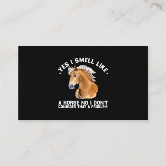Ja, ik ruik als een paard dat ik niet kan beschouw visitekaartje (Voorkant)
