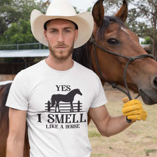 Ja, ik ruik als een paard t-shirt