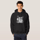 Ja, ik speel de drums hoodie (Voorkant volledig)