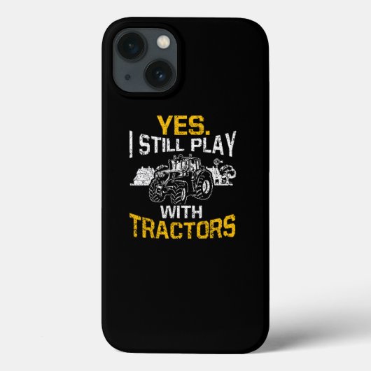 Ja, ik speel nog steeds met Tractors Funny Farmer Case-Mate iPhone Case (Achterkant)