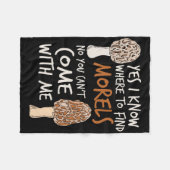 Ja, ik weet waar ik de Morels in paddenstoeltje vi Fleece Deken (Voorkant (Horizontaal))