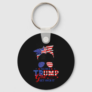 Ja in Trump Girl Get Over It Steun Trump Girl M Sleutelhanger