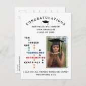 JA INDEED ZE KAN STAM VAN HET ZWANGERSCHAP Afstude Aankondigingskaart (Voorkant / Achterkant)