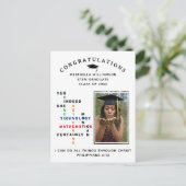 JA INDEED ZE KAN STAM VAN HET ZWANGERSCHAP Afstude Aankondigingskaart (Staand voorkant)