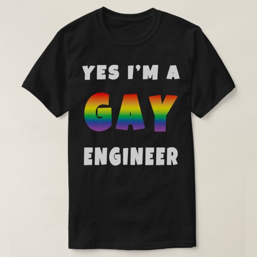 JA Ix27M A GAY ENGINEER T-shirt (Design voorkant)