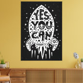 Ja, je kunt Rocketship Canvas Afdruk (Insitu (Woonkamer))