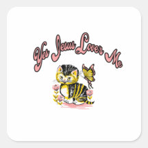 Ja Jezus houdt van me schattige kitten