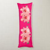 JA! Kute Cartoon Varkenshulp Lichaamskussen (Achterkant (Verticaal))