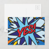 JA Leuk Retro Stripboek Pop Art Briefkaart (Voorkant / Achterkant)