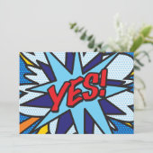 JA Leuk Retro Stripboek Pop Art Kaart (Staand voorkant)