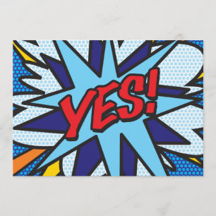 JA Leuk Retro Stripboek Pop Art Kaart