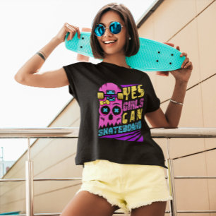 Ja meisjes kunnen skateboard Skater Girl T-shirt