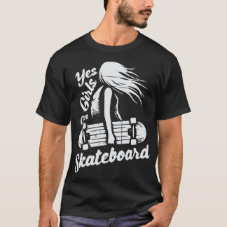 Ja meisjes kunnen skateboard t-shirt