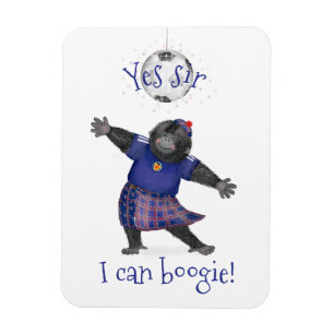 Ja meneer, ik kan boogie gorilla voetbalmagneet magneet