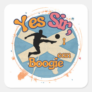 Ja meneer ik kan Boogie met voetballer Vierkante Sticker