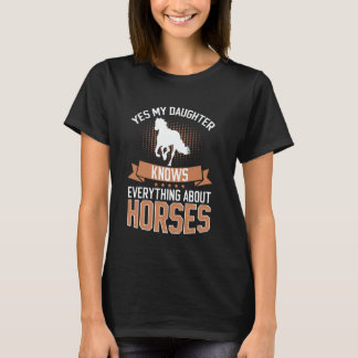 Ja mijn dochter weet alles over paarden Paard T-shirt