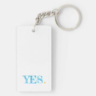 JA. Moderne Typografie Artisan Motivatie Fun Sleutelhanger