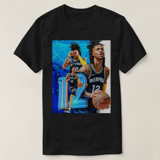 Ja Morant Dunk Poster Poster T-shirt (Design voorkant)