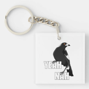 Ja Nah grappige Australische slang magpie sleutelr Sleutelhanger