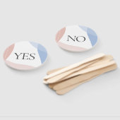 Ja Nee Baby shower Quiz Spel Abstract Handwaaier (Niet-gemonteerd)