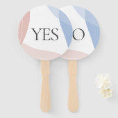 Ja Nee Baby shower Quiz Spel Abstract Handwaaier (Voorkant en achterkant)