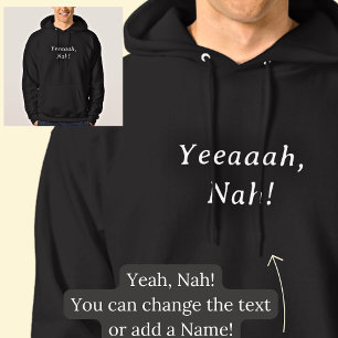 Ja, nee, ja, nee, op zwart hoodie