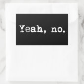 Ja, nee rechthoekige sticker (Tas)