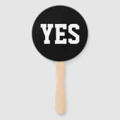 Ja of Nee Game Zwart-wit Typografie Handwaaier (Voorkant)