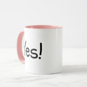 Ja! of Nee! Humorous Decision Coffee Mok (Voorkant links)