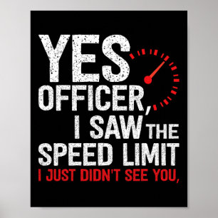 Ja Officer Speeding - Voor autoliefhebbers AMP MEC Poster