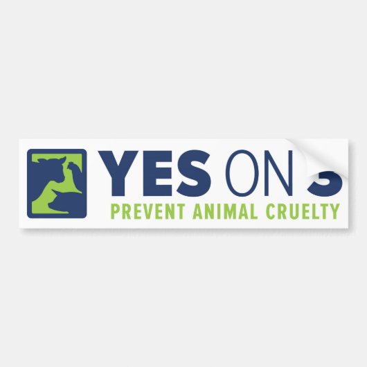 Ja op 3! Bumpersticker (Voorkant)