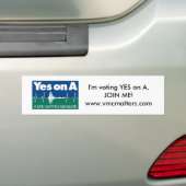 Ja op maat A Bumpersticker (Op auto)