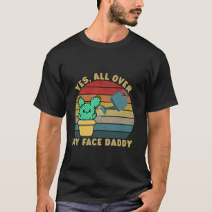 Ja over mijn hele gezicht papa grappige cactus pla t-shirt