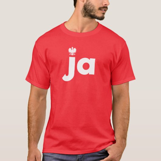 ja Poolse Achternaam Tshirt (Voorkant)