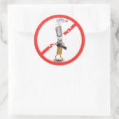 Ja roken ronde sticker (Tas)