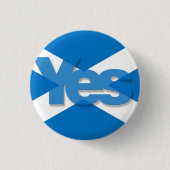 Ja Saltire Ronde Button 3,2 Cm (Voorkant)