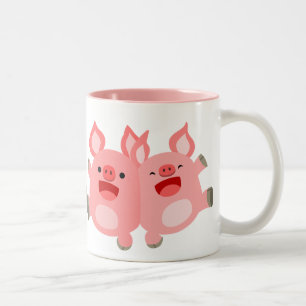 JA! Schattigee Cartoon Pigs Mok