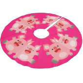 JA! Schattigee Cartoon Pigs Tree Rok Kerstboom Rok (Gekanteld)