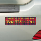 Ja Schotland Tartan Burns Bumpersticker (Op auto)