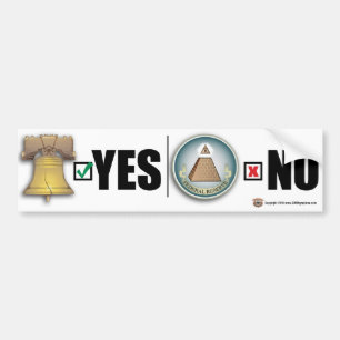 Ja tegen VRIJHEID Nr. FED Bumpersticker