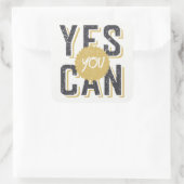 Ja U kunt 3 Vierkante Sticker (Tas)