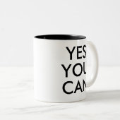Ja U kunt | Funny Humor Joke Slogan Mok (Voorkant rechts)