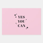 Ja u kunt Inspirerend citaat Inpakpapier Vel (Voorkant)