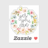 Ja U kunt, Inspirerend prijsopgave Sticker (Vel)