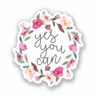 Ja U kunt, Inspirerend prijsopgave Sticker