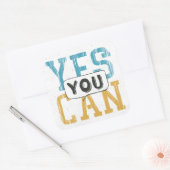 Ja U kunt Vierkante Sticker (Envelop)